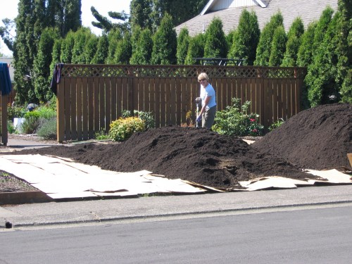 15 cu. yds. of soil to spread